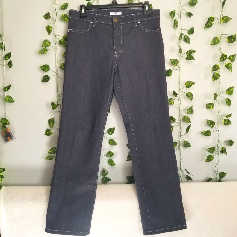 Tom James Blue Delta Mens Straight Leg Steel Gray Denim Jean Made In USA
